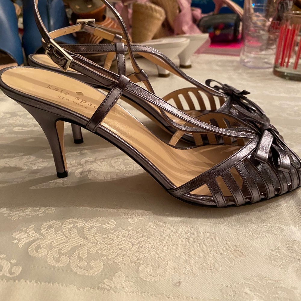 Kate spade silver heels